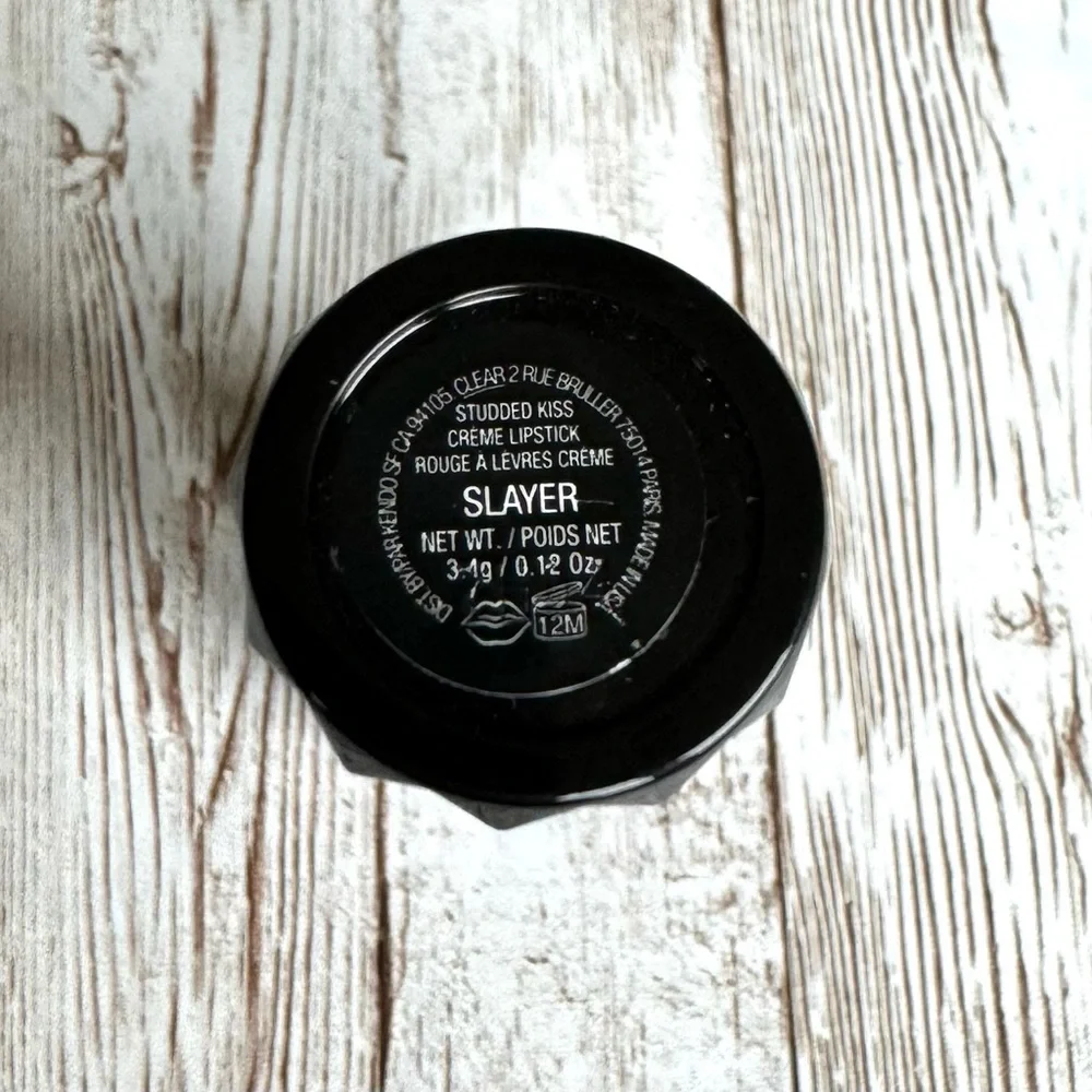 Kat Von D Studded Kiss Slayer Creme Lipstick Matte Black New KVD, Discontinued - Picture 5 of 5